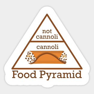 Cannoli is a Food Group Funny Food Pyramid Sticker